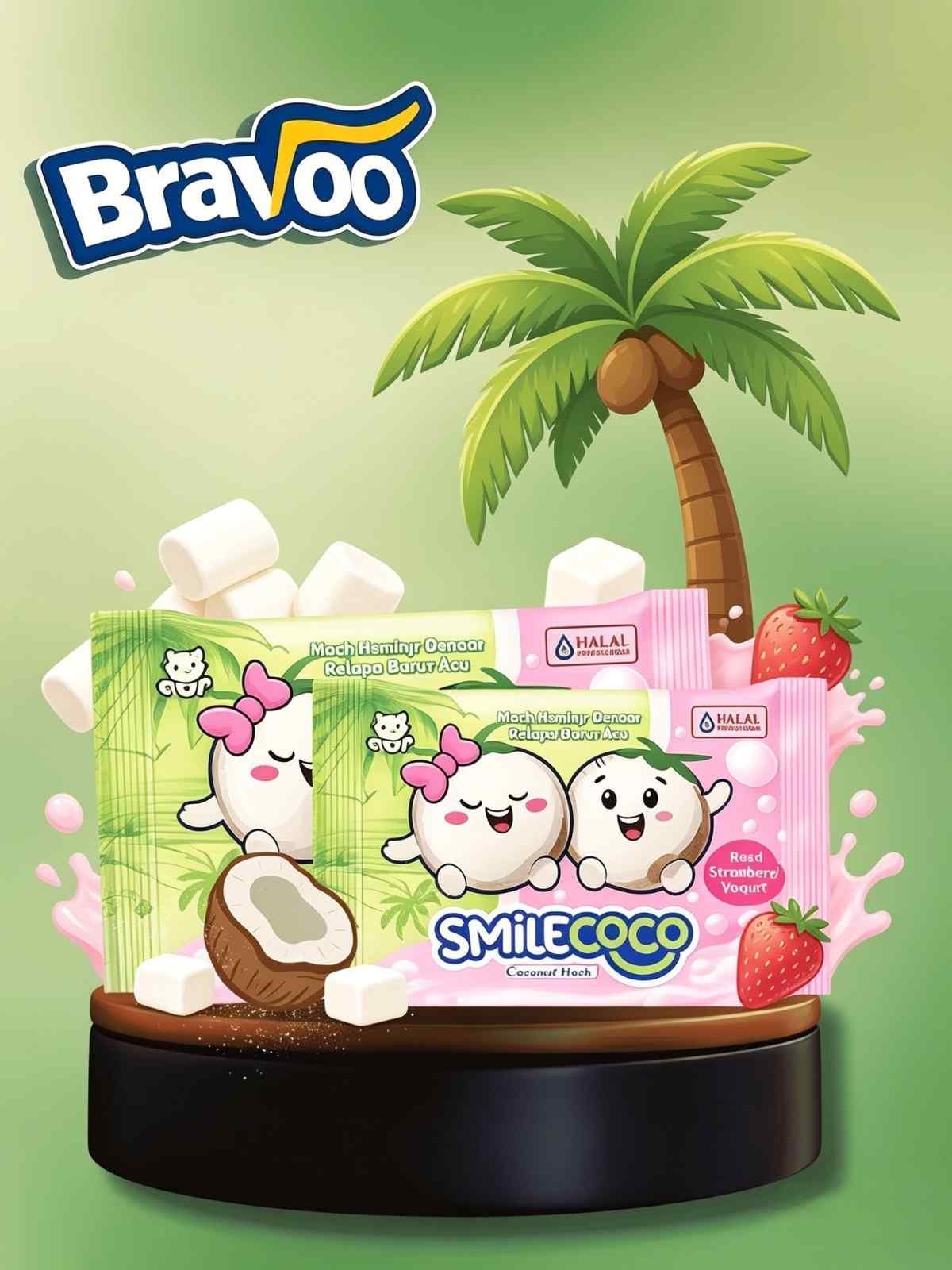 MOCHI SMILE COCO STRAWBERRY YOGURTS ( 6x8x30gr )