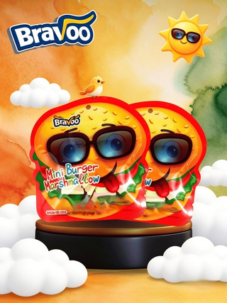 BRAVO MINI BURGER MARSHMALLOW ( 12x10x12gr )