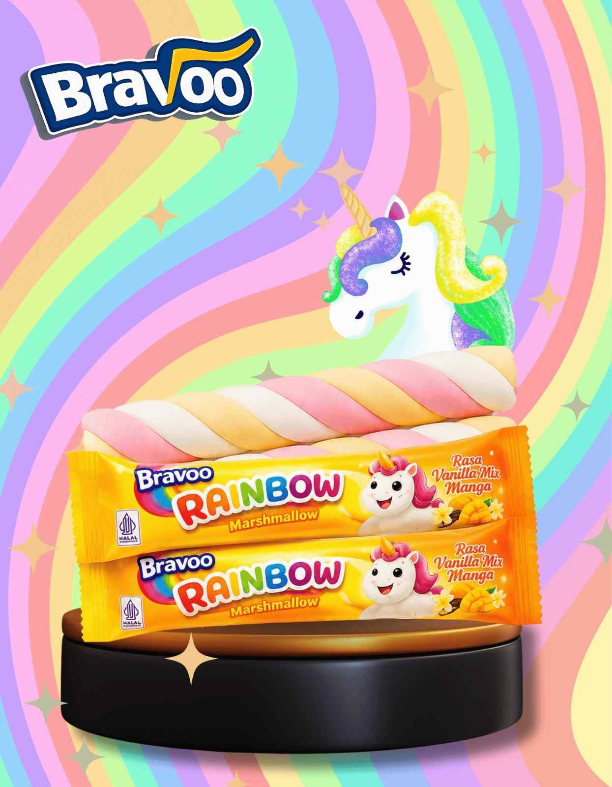 BRAVO RAINBOW VANILLA & MANGO ( 12x10x6gr )