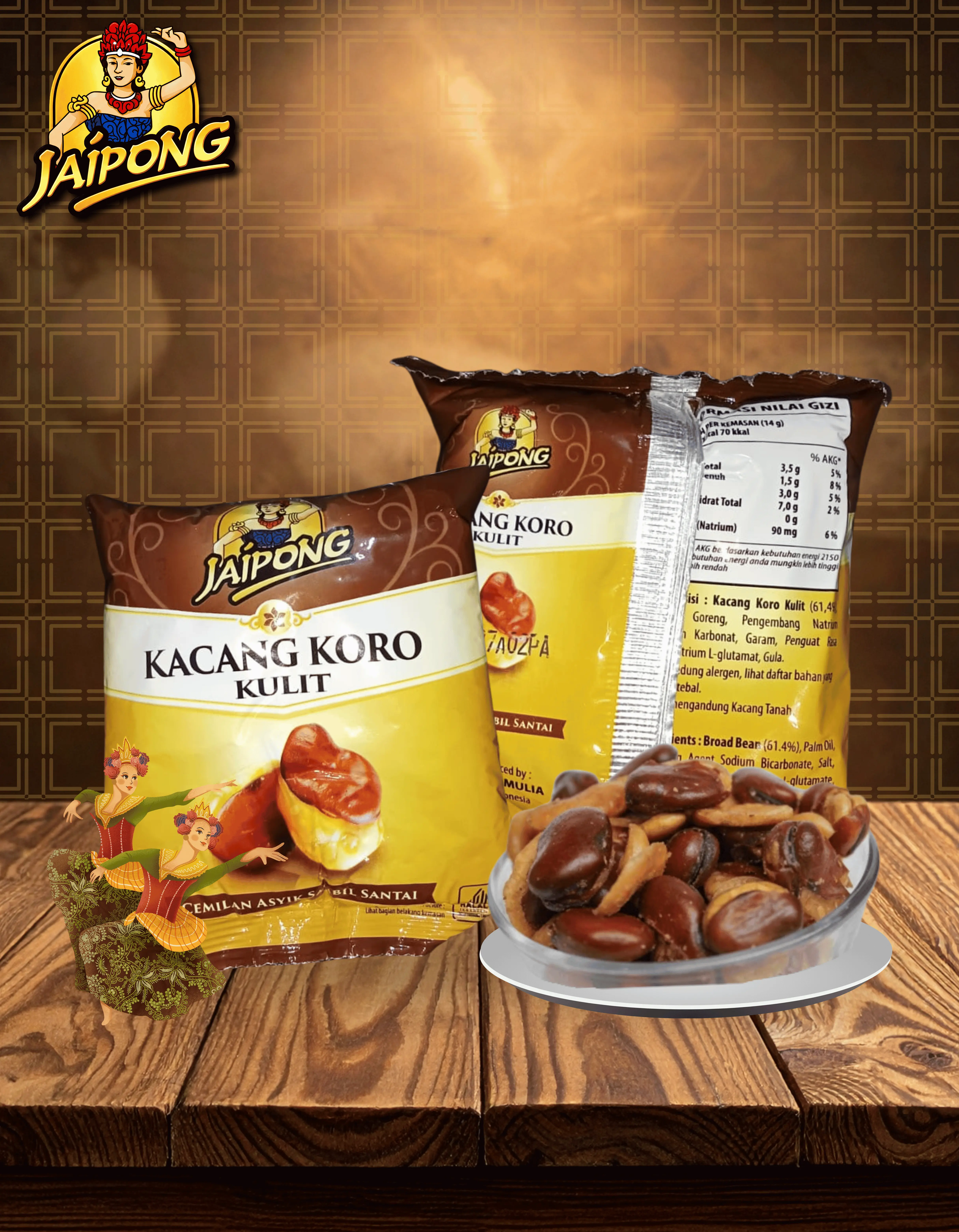 JAIPONG SKIN-ON KORO BEANS ( 10x10x14gr )