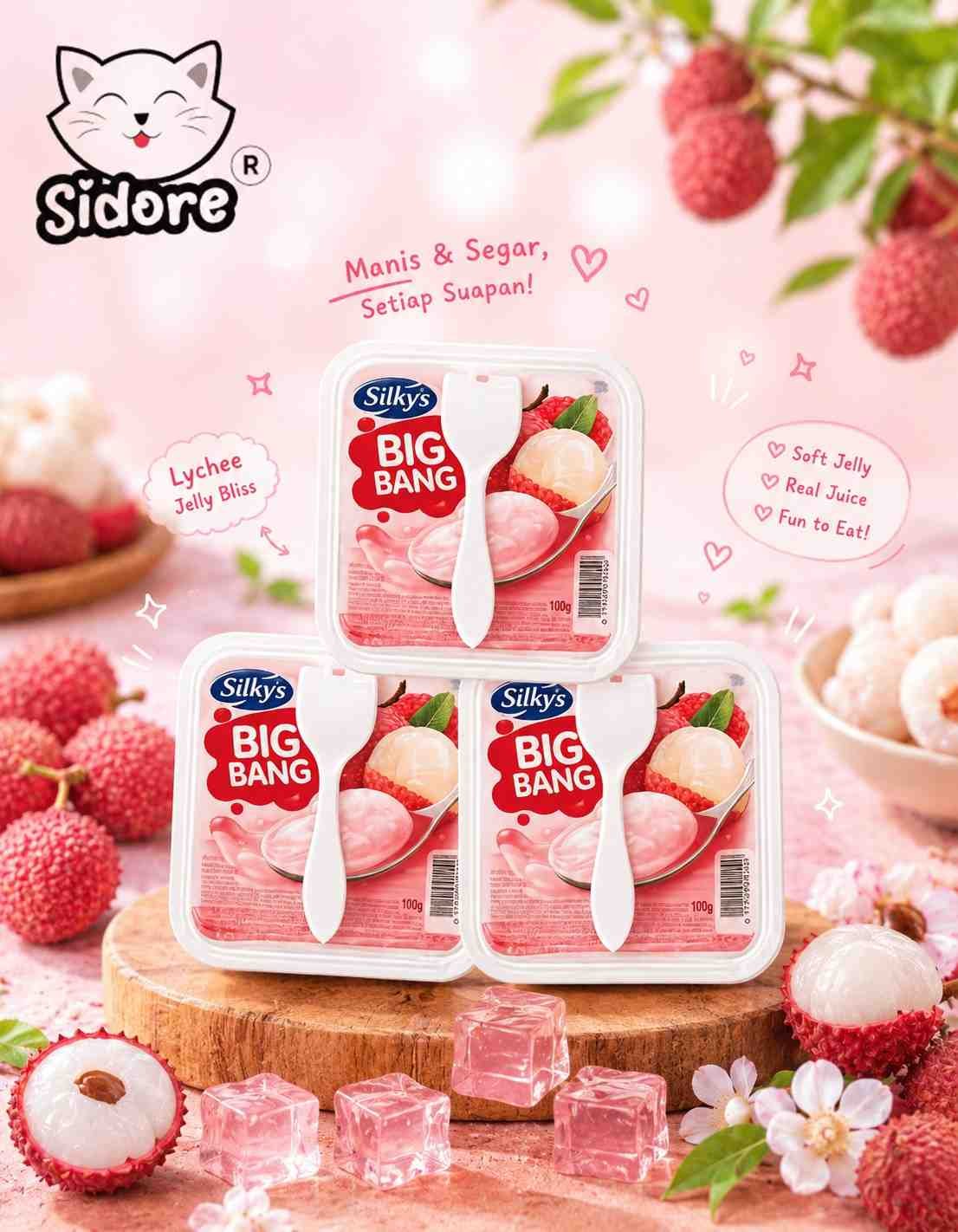 SIDORE SILKYS BIGBANG LYCHEE ( 6x10x90gr )