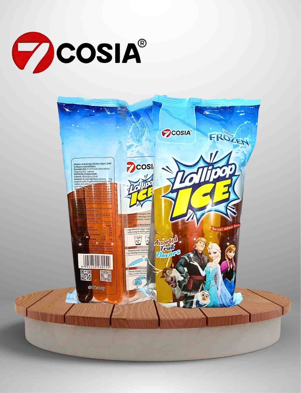 7COSIA  LOLLIPOP ICE ASSORTED ( 15x10x500ml )