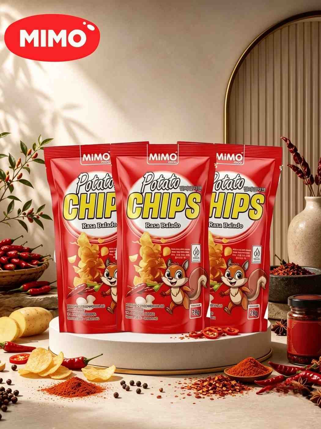 POTATO CHIPS BALADO ( 6x10x28gr )