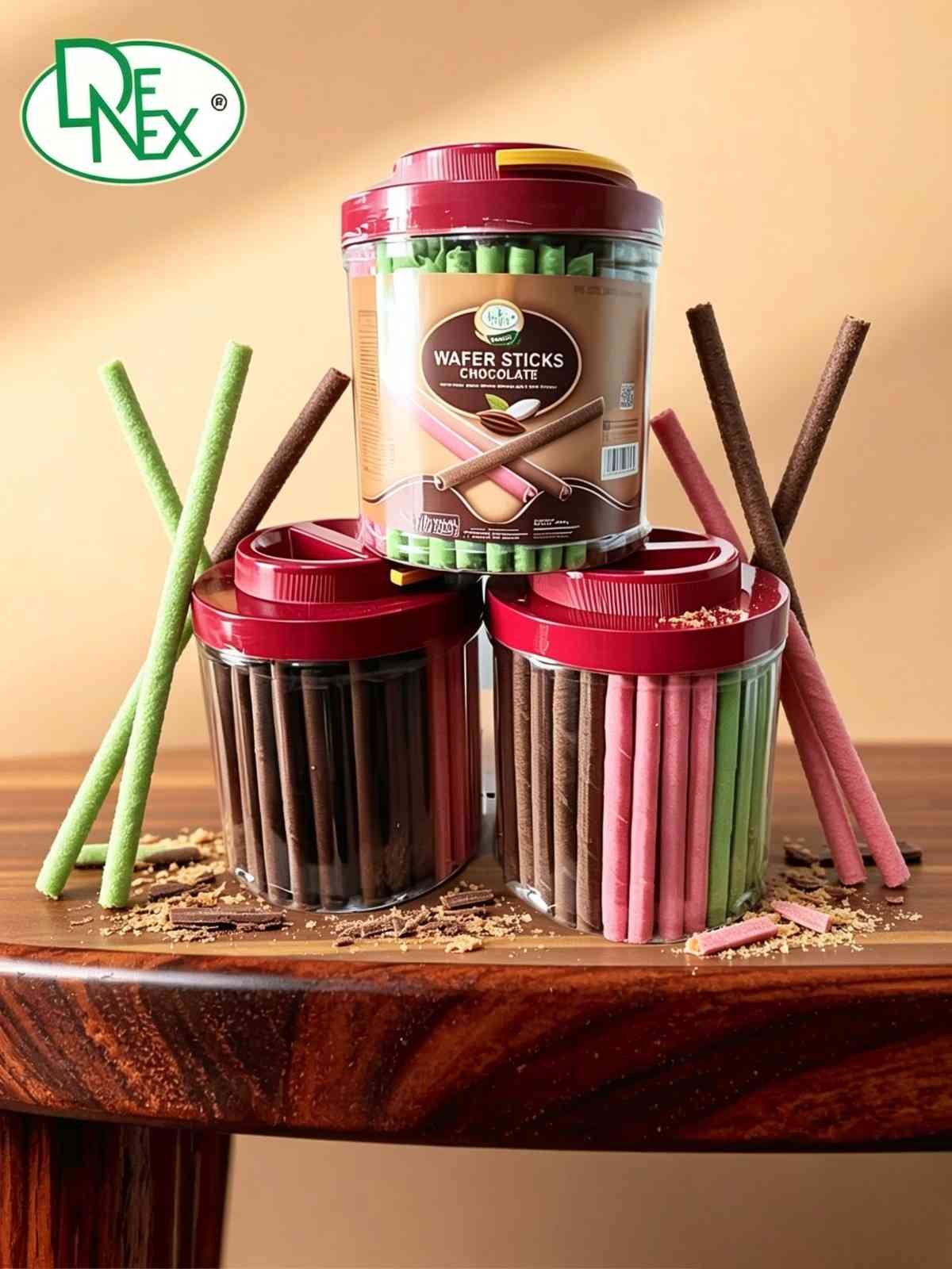 DENEX WAFER STICK CHOCO THREE COLOUR ( 6 x 500gr )