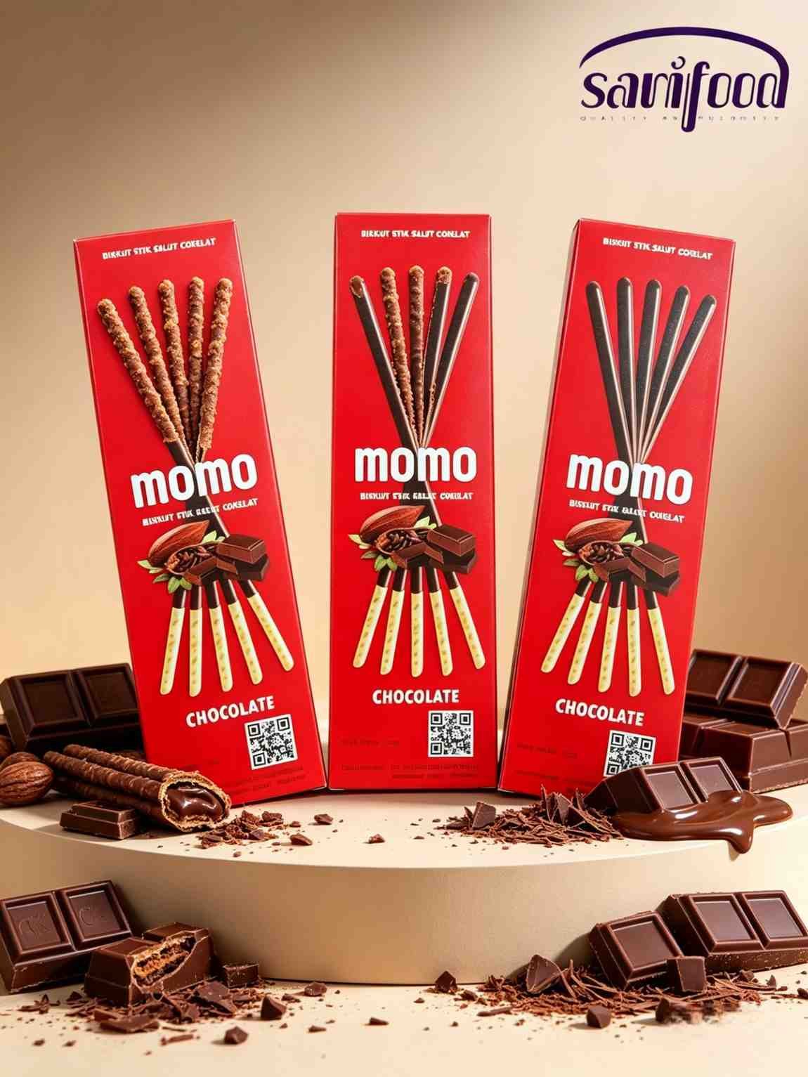 MOMO STICK SALUT CHOCOLATE ( 6x12x18gr )