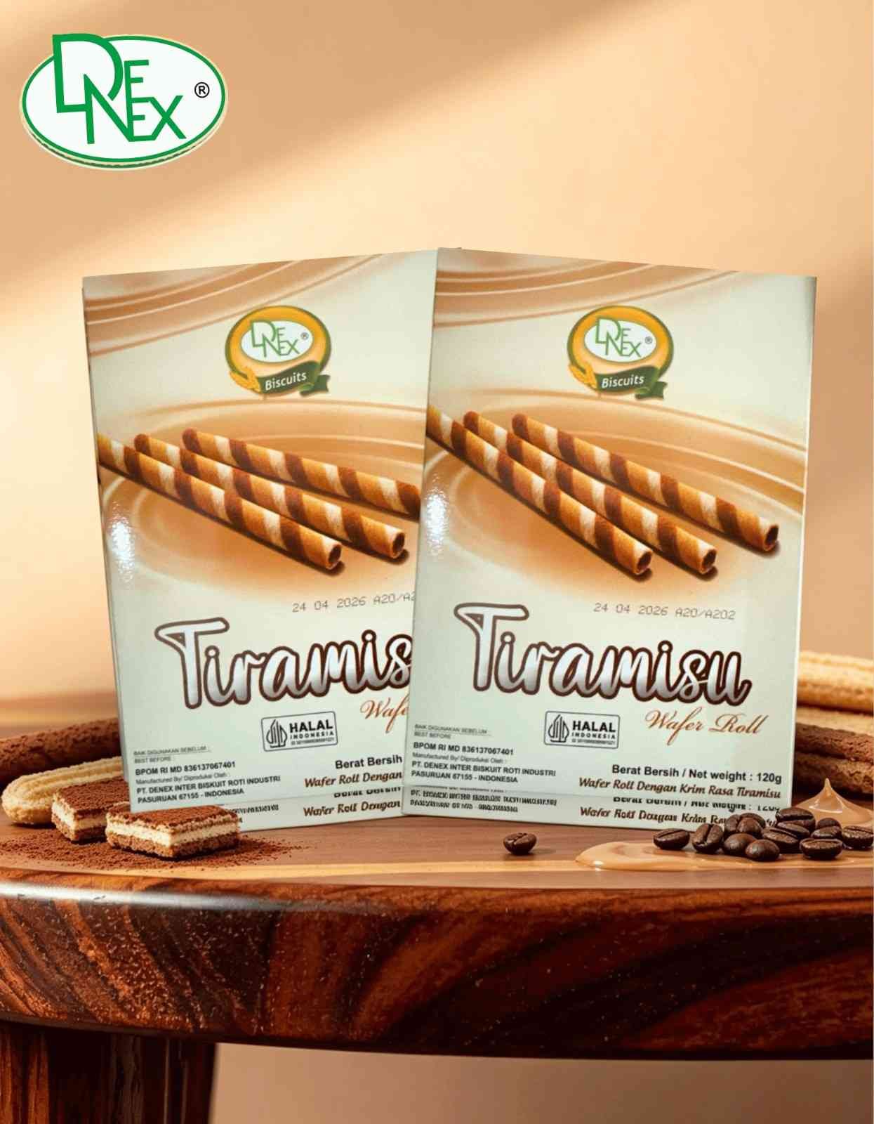 DENEX WAFER ROLL TIRAMISUU ( 6x20x40gr )