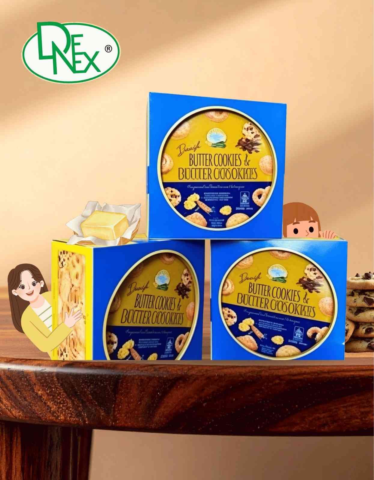 DENEX DANISH BUTTER COOKIES  ( 6 x 350gr )
