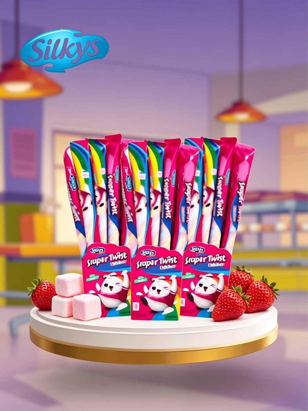 SILKYS SUPER TWIST RANBOW STRAWBERRY ( 6x20x12gr )