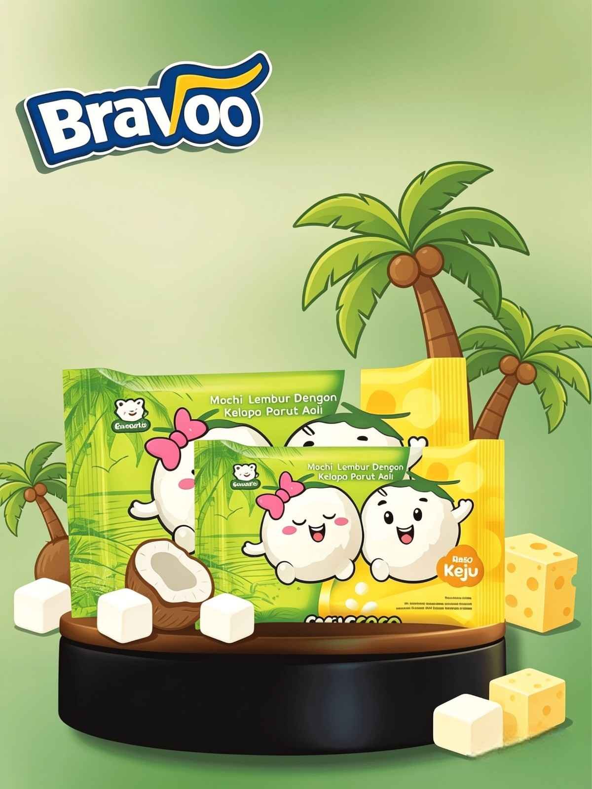 MOCHI SMILE COCO CHEESE ( 6x8x30gr )