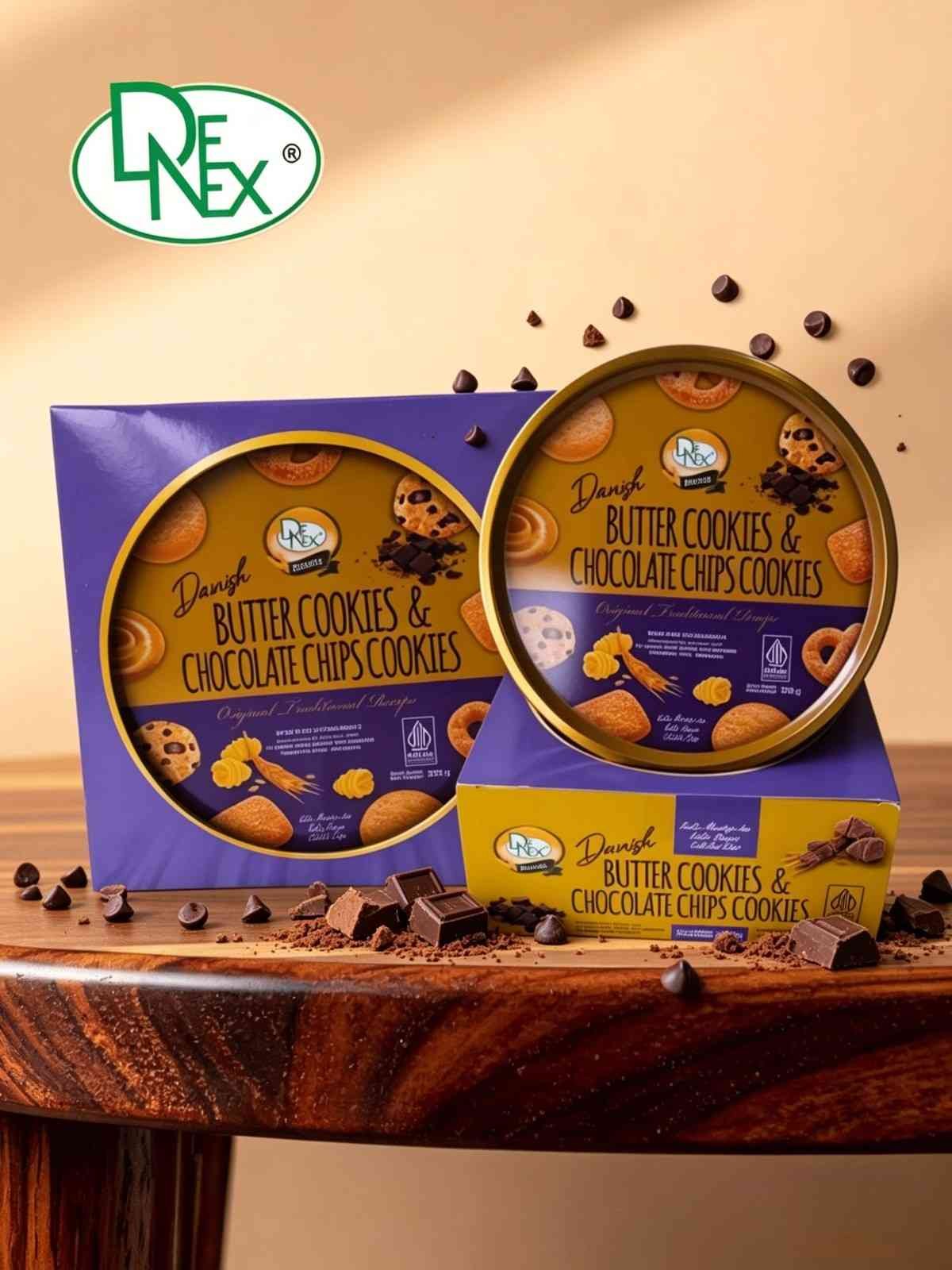 DENEX BUTTER CHOCO CHIP COOKIES  ( 6 x 350gr )
