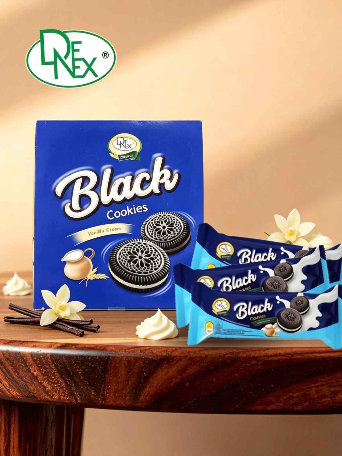 DENEX BLACK COKIES VANILA ( 12x12x50gr )