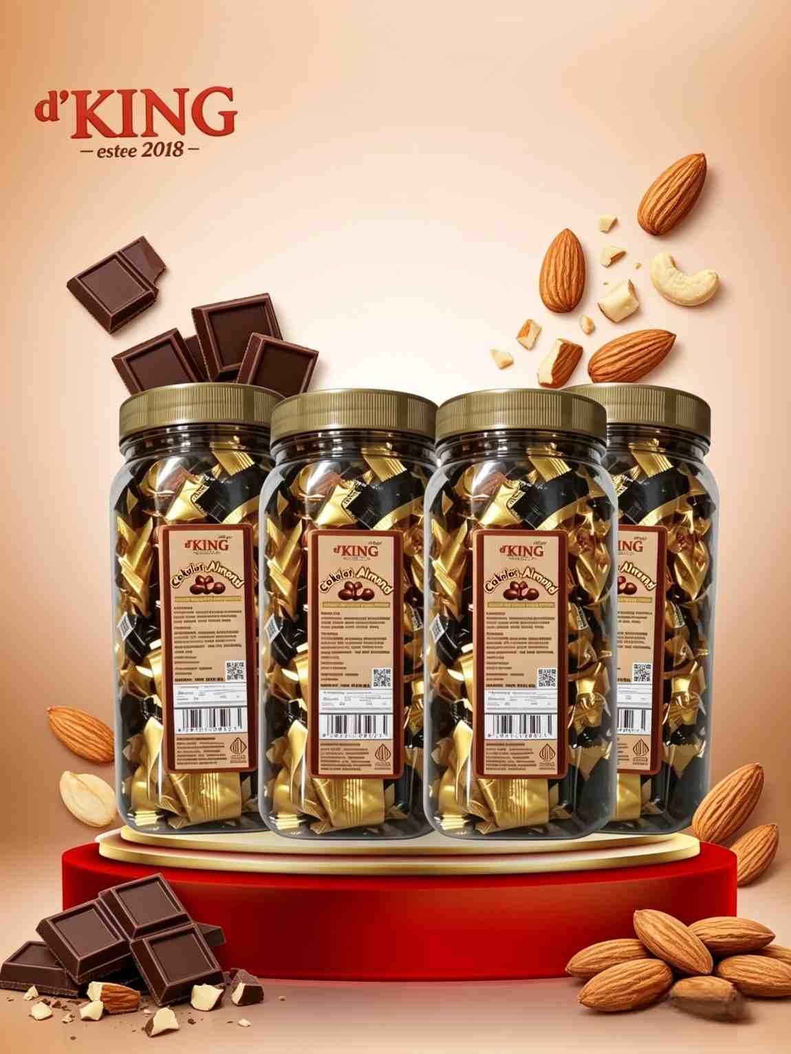 D'KING COCHOLATE ALMOND ( 4x40x7gr )
