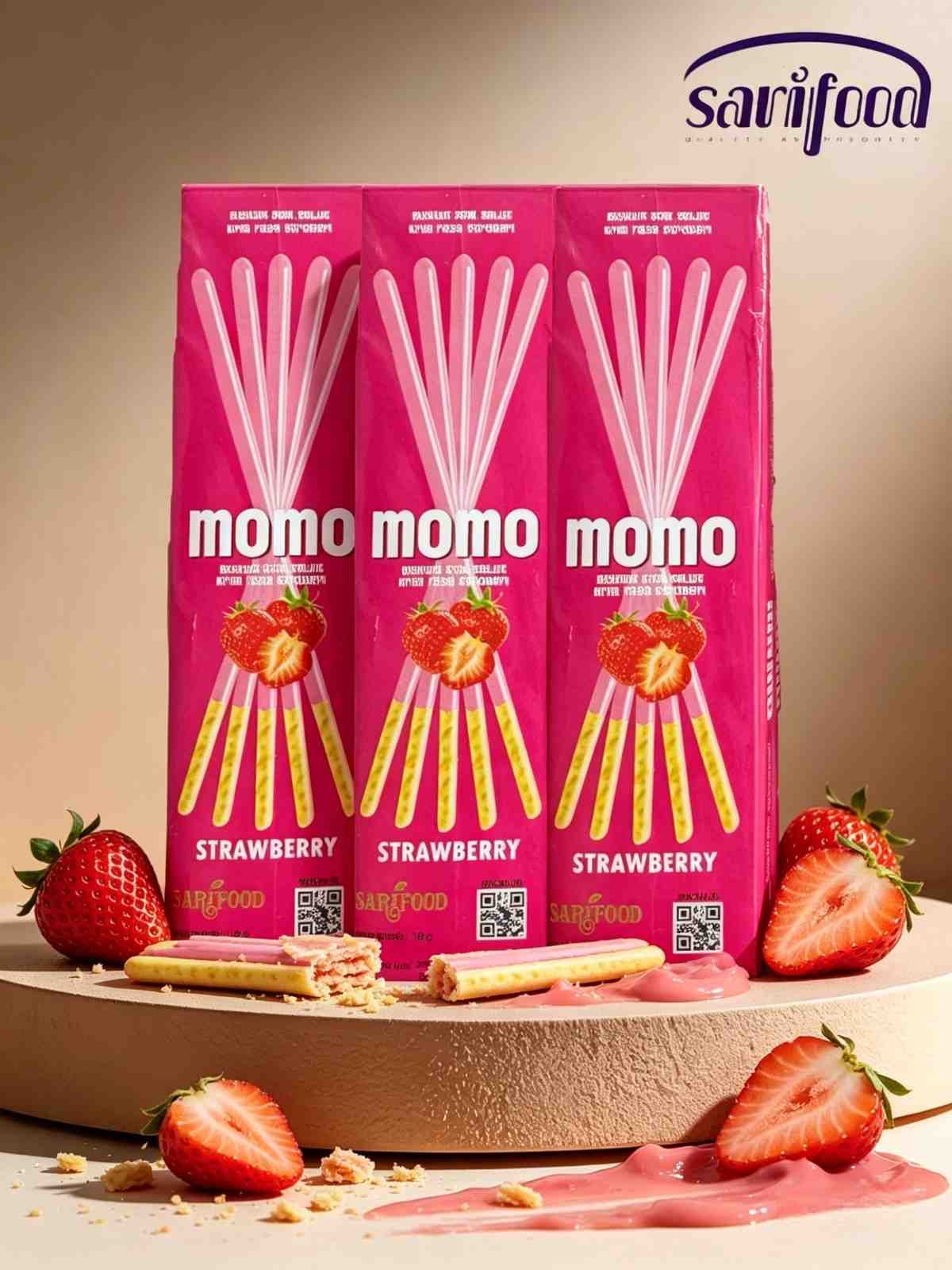 MOMO STICK SALUT STRAWBERRY ( 6x12x18gr )